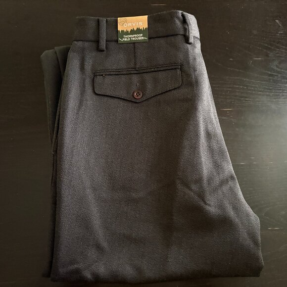 NEW Mens Orivs Thornproof Wool Field Dark Gray Trousers Size 36 X 32 - Picture 1 of 11